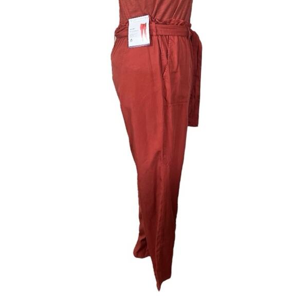 Sanctuary New Ankle Pants Paperbag Waist Drape Fit Tencel Rust Women’s Size XXL - Picture 4 of 12